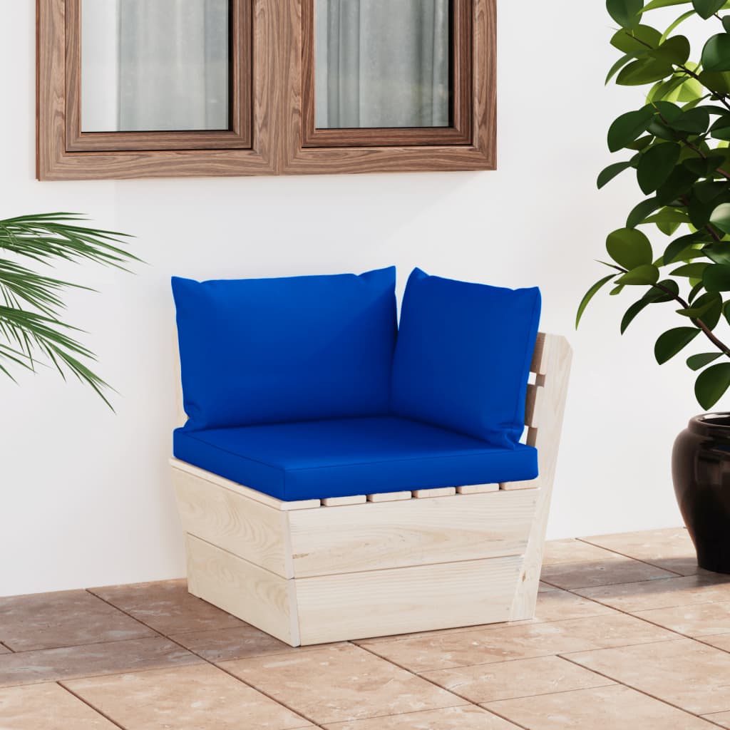 Garten-Paletten-Ecksofa mit Kissen Imprägniertes Fichtenholz Garten-Paletten-Ecksofa mit Kissen Imprägniertes Fichtenholz
