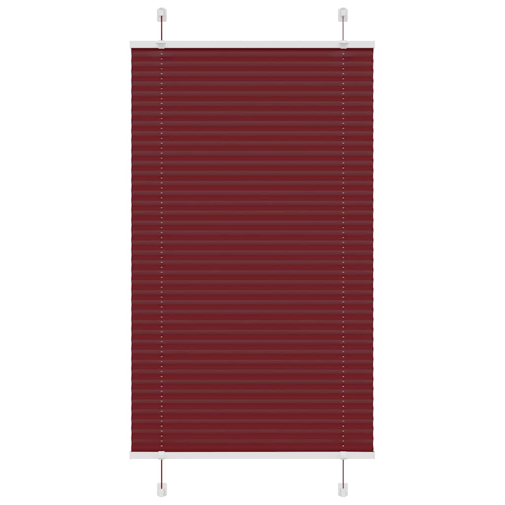 Plissee Bordeauxrot 80x150 cm Stoffbreite 79,4 cm Polyester