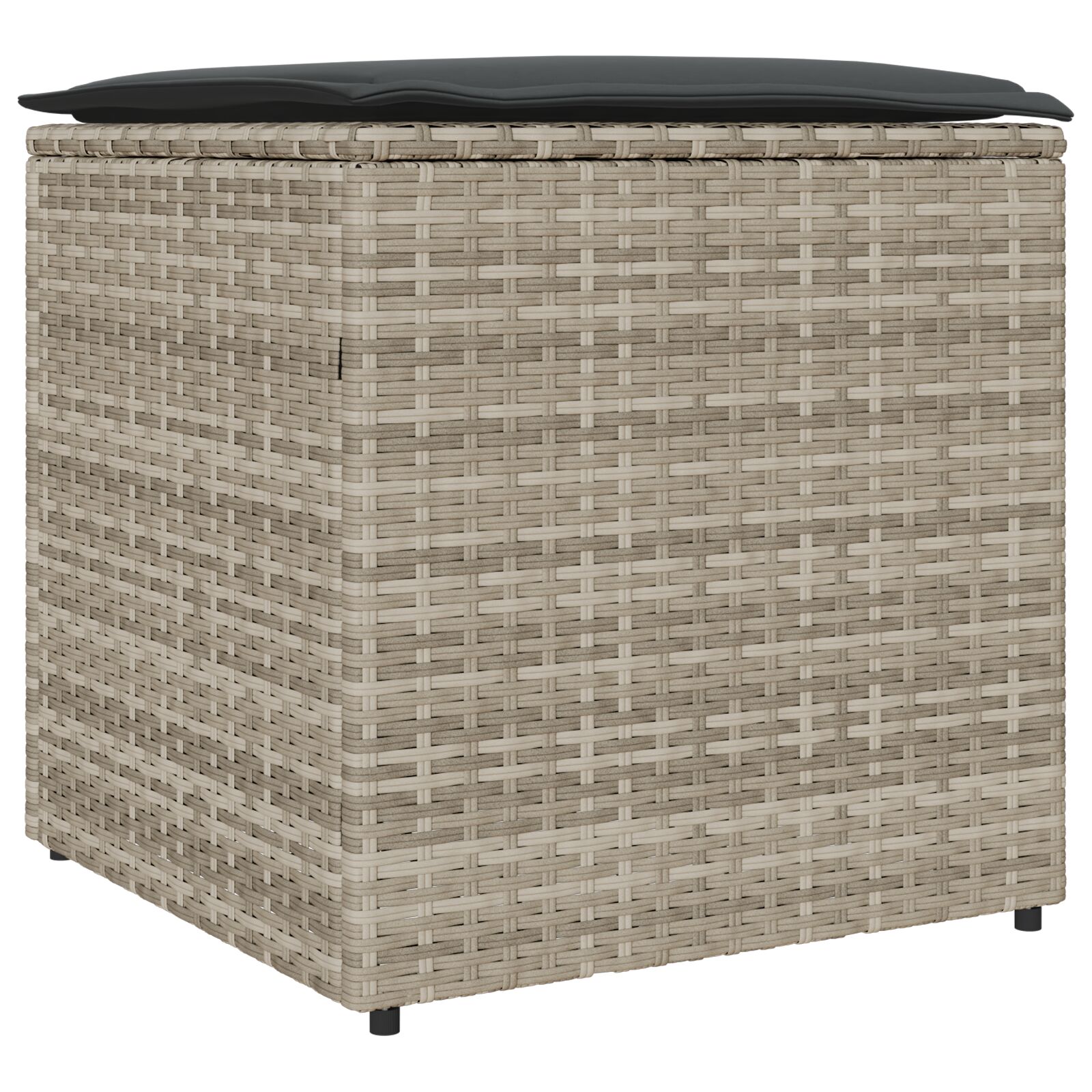 Outdoor Speicherbox Hellgrau und Dunkelgrau Synthetisches Rattan