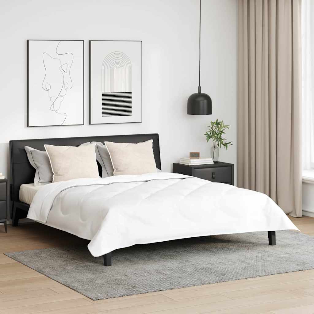 Bettdeckenset mit Kissen 3 pcs Weiß 240 x 220 cm Mikrofaser