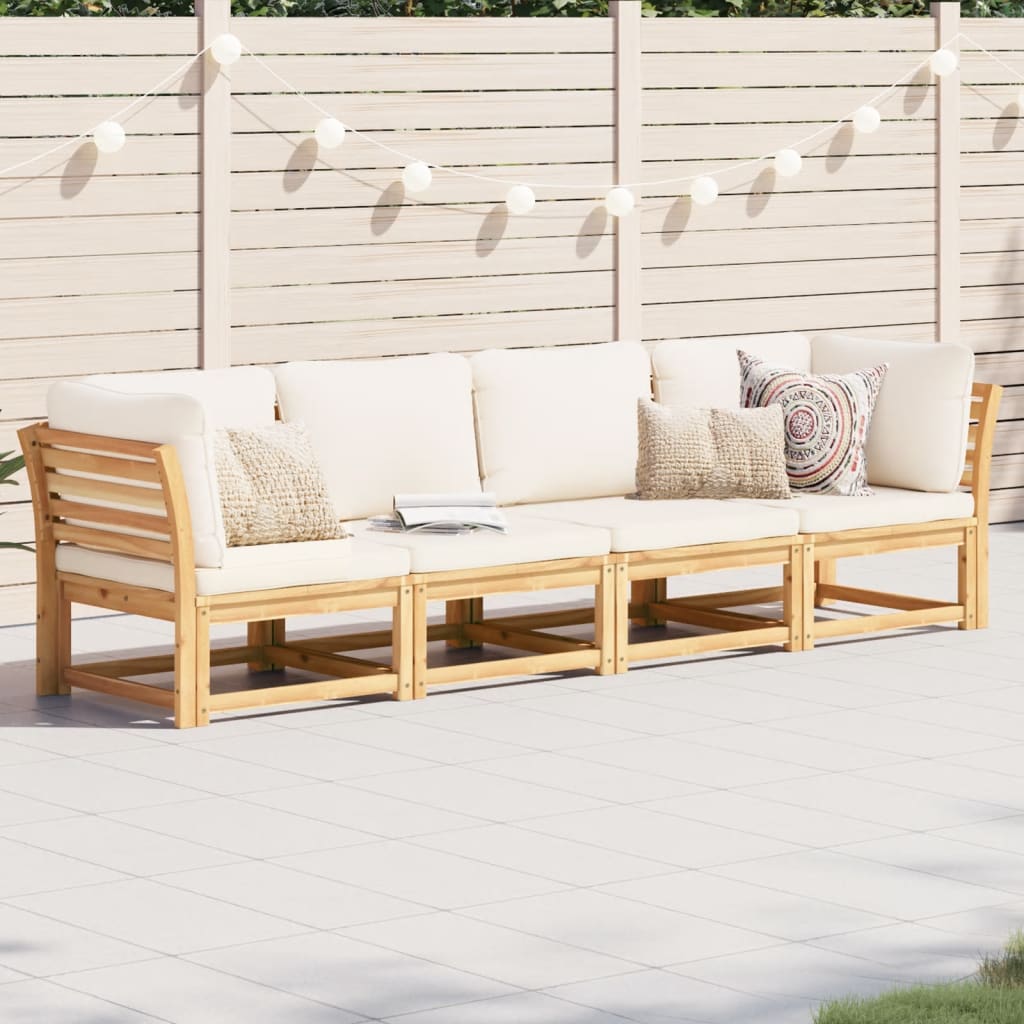 4-tlg. Garten-Lounge-Set mit Kissen Massivholz Akazie 4-tlg. Garten-Lounge-Set mit Kissen Massivholz Akazie