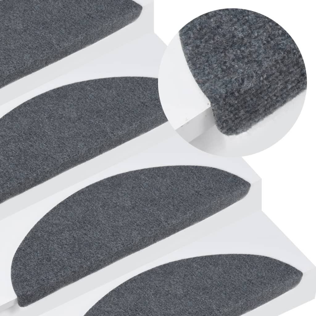 Stufenmatten Selbstklebend 15 Stk. 65x22,5x3,5 cm Grau