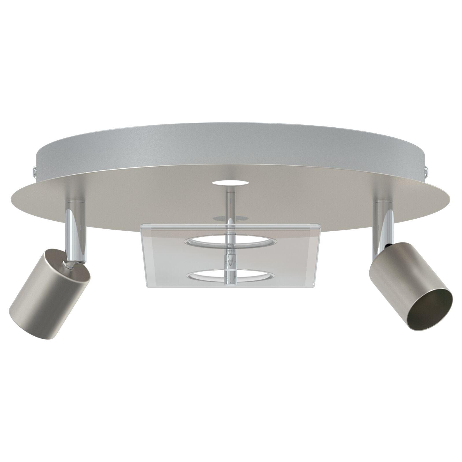 Deckenstrahler mit 2 verstellbaren Köpfen Matte Nickel GU10