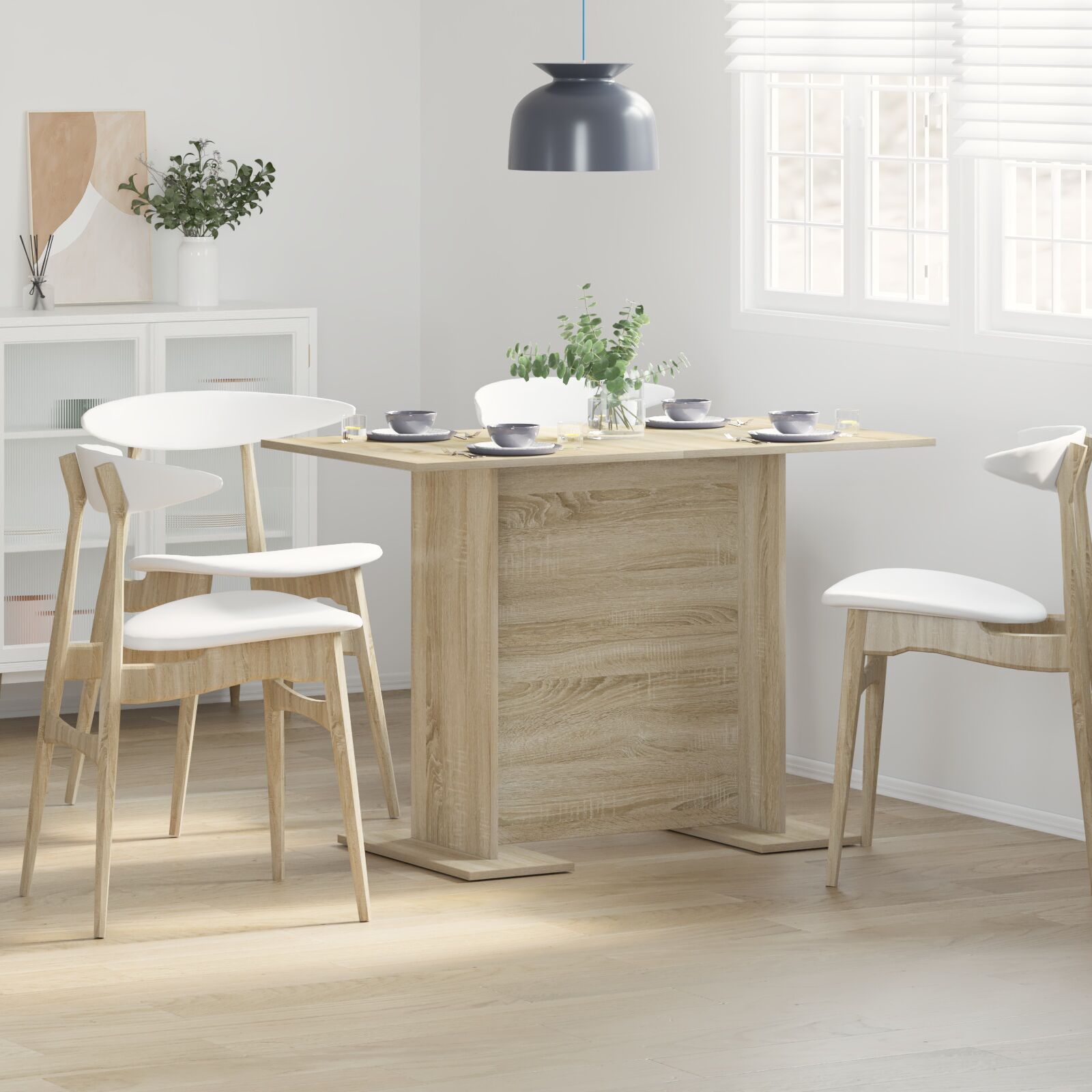 vidaXL Esstisch Sonoma Eiche 110x60x75 cm Holzwerkstoff