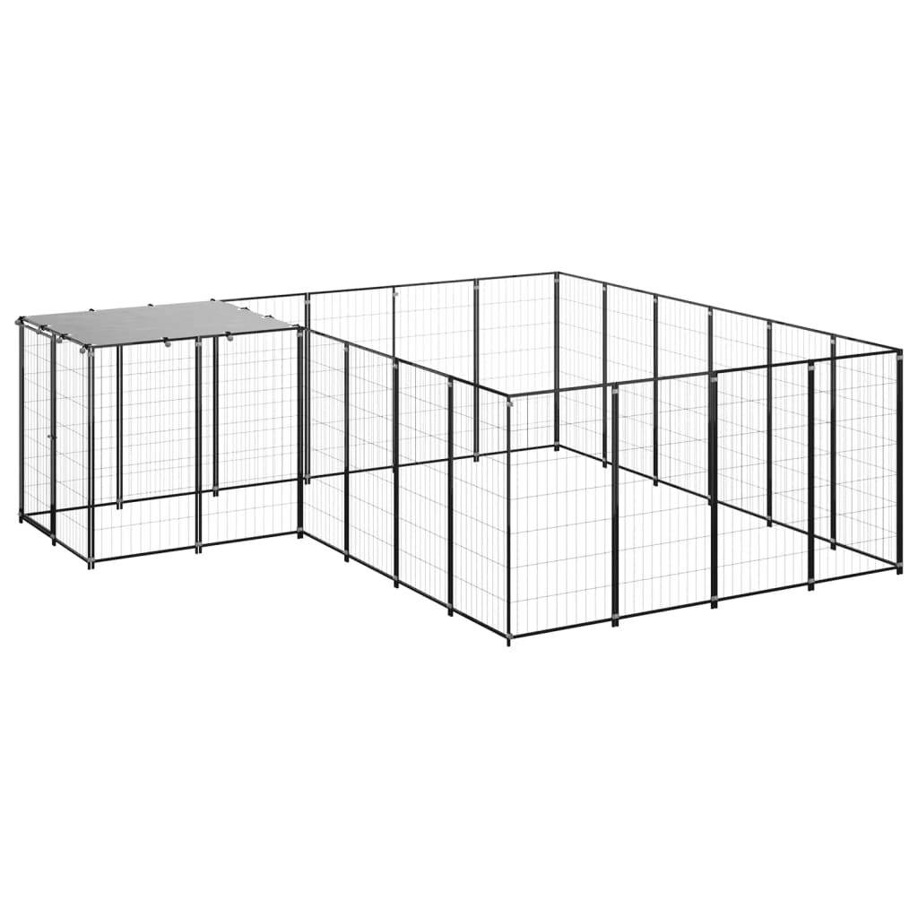 Hundezwinger Schwarz 8,47 m² Stahl