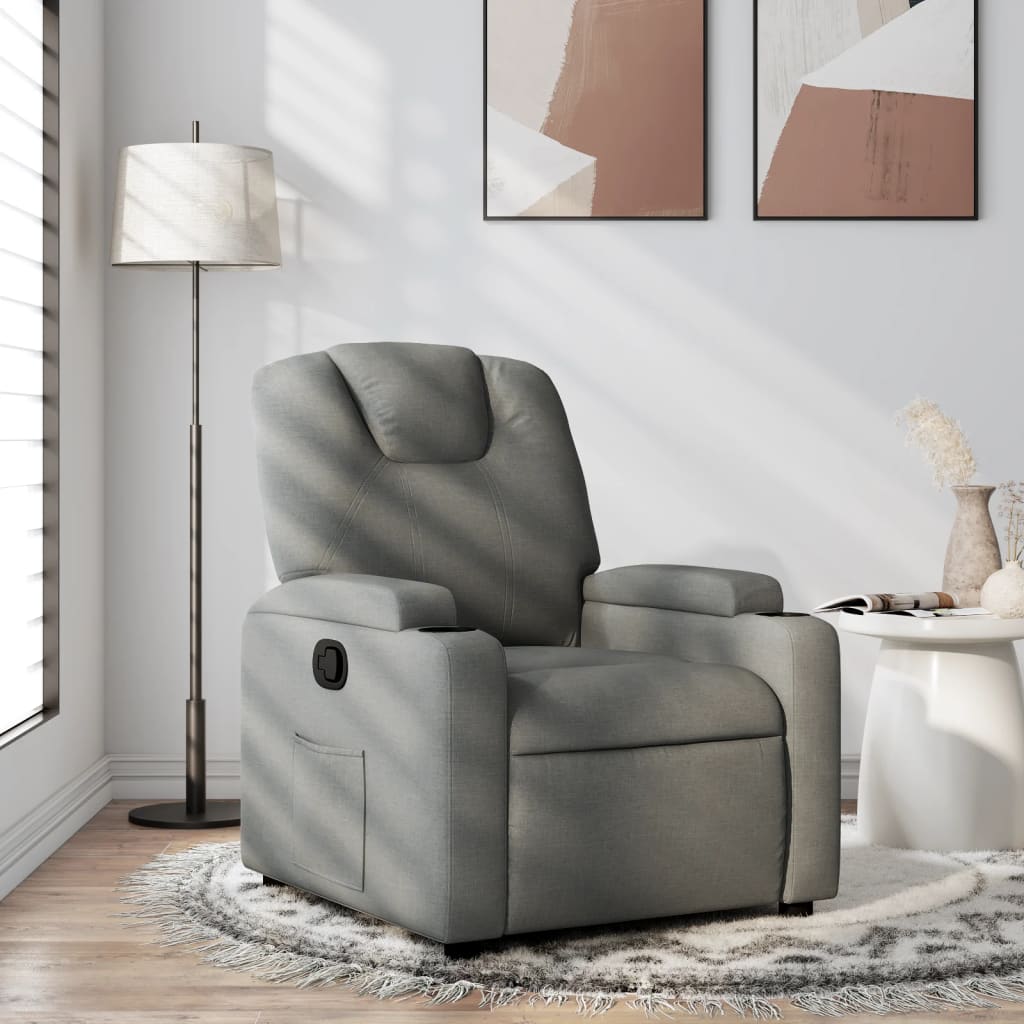 Relaxsessel Dunkelgrau Stoff