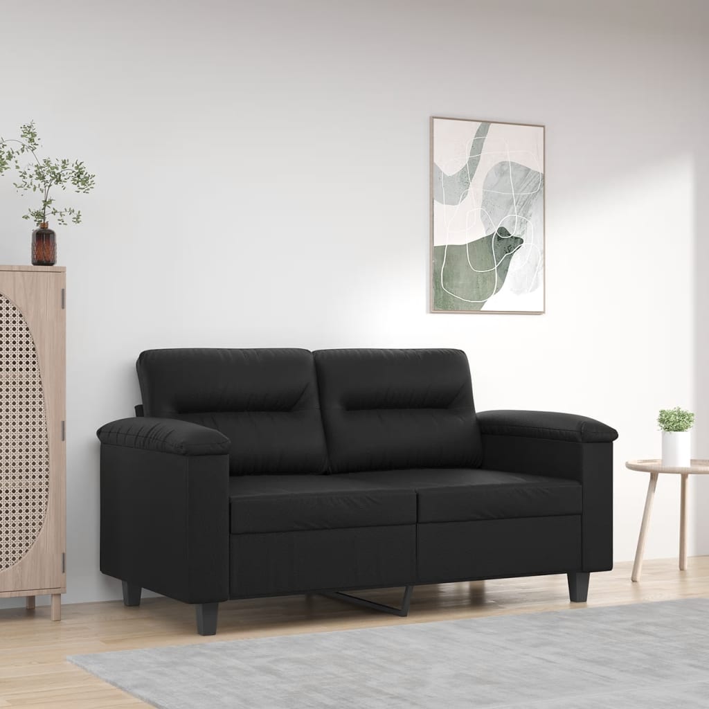 2-Sitzer-Sofa Schwarz 120 cm Kunstleder 2-Sitzer-Sofa Schwarz 120 cm Kunstleder