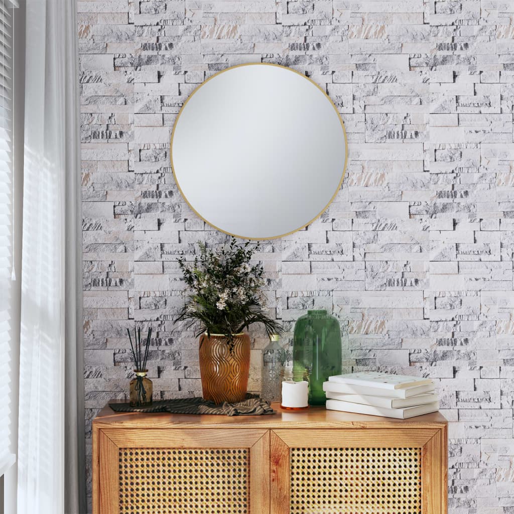 Tapete 3D Stein-Optik Grau und Braun