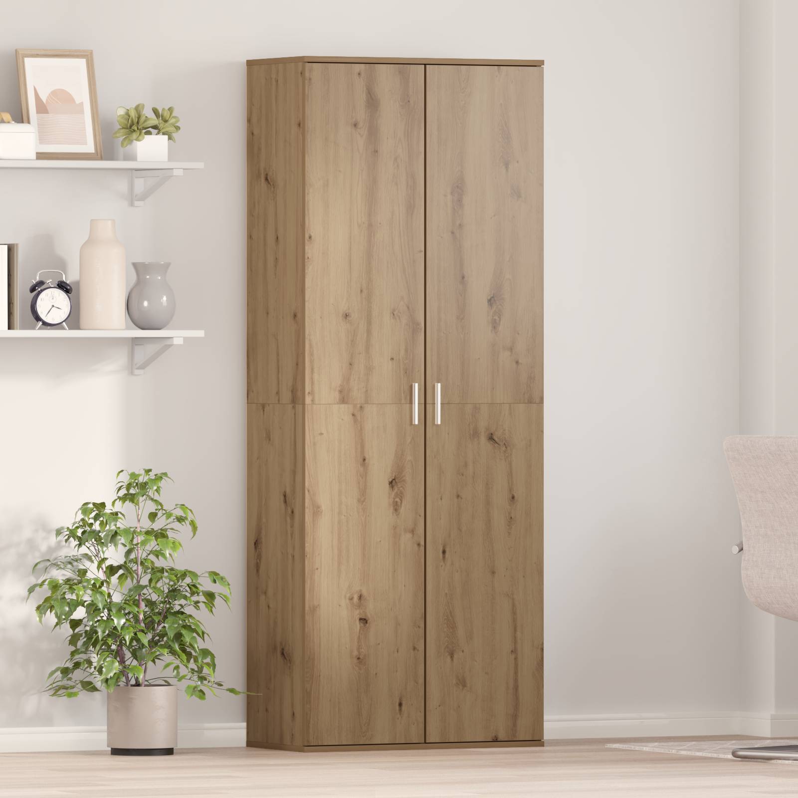 Highboard Artisan Eiche 70x35x180 cm Holzwerkstoff