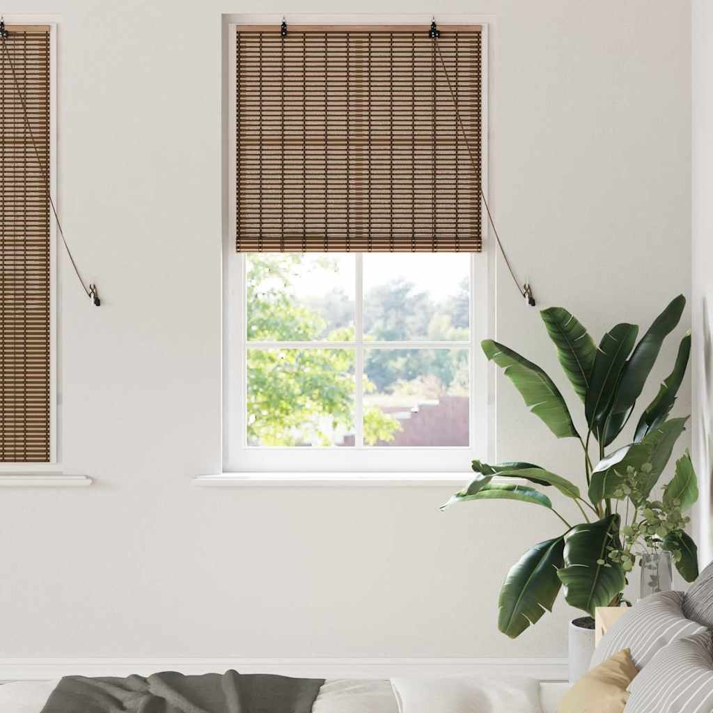 Fensterjalousien und -schattierungen Braun 80 x 160 cm Bambus