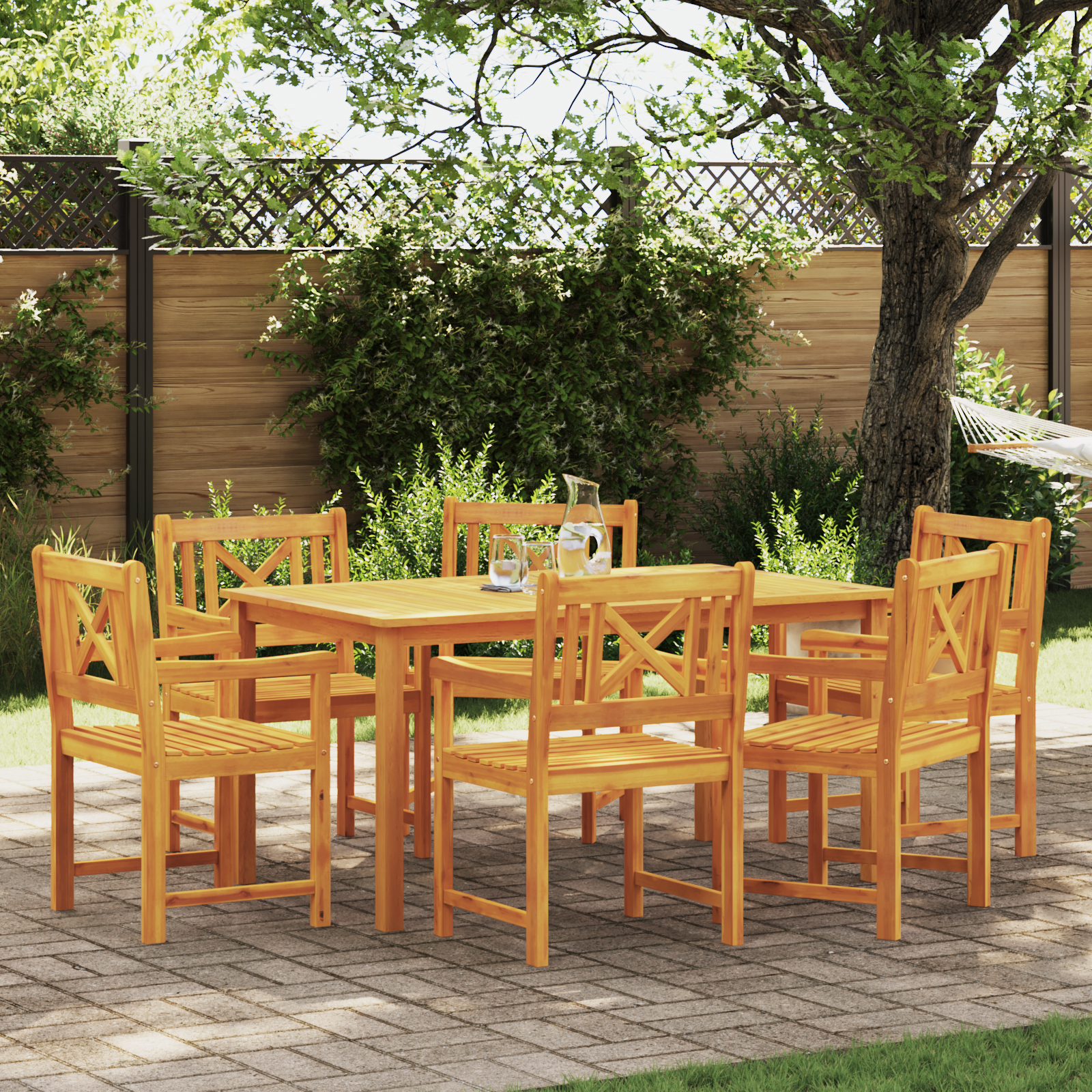 Gartenstühle 6 Stück 56x55.5x90 cm Massivholz Akazie Gartenstühle 6 Stück 56x55.5x90 cm Massivholz Akazie