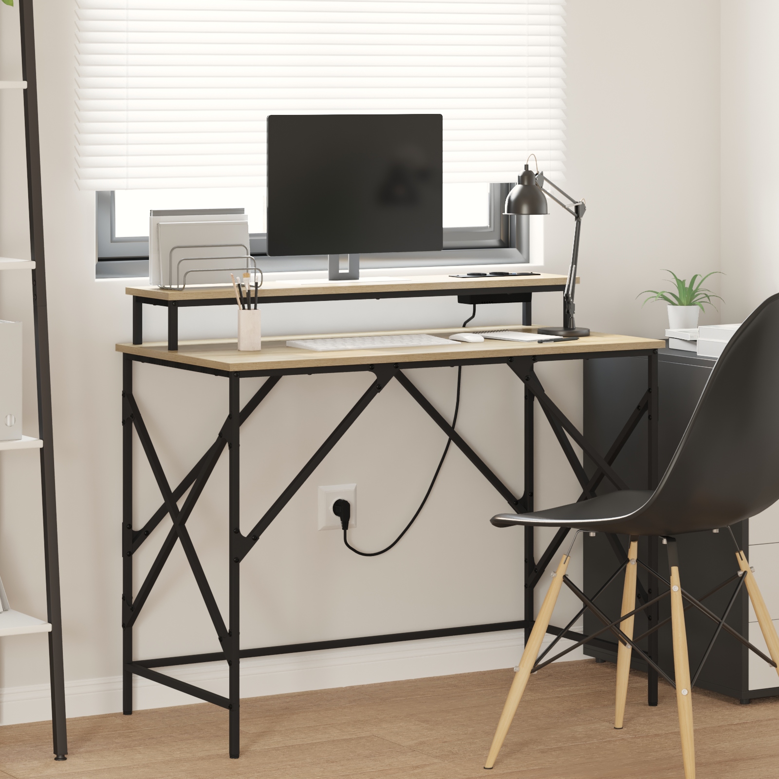 Schreibtisch Sonoma Eiche 100 x 50 x 86.5 cm Holzwerkstoff