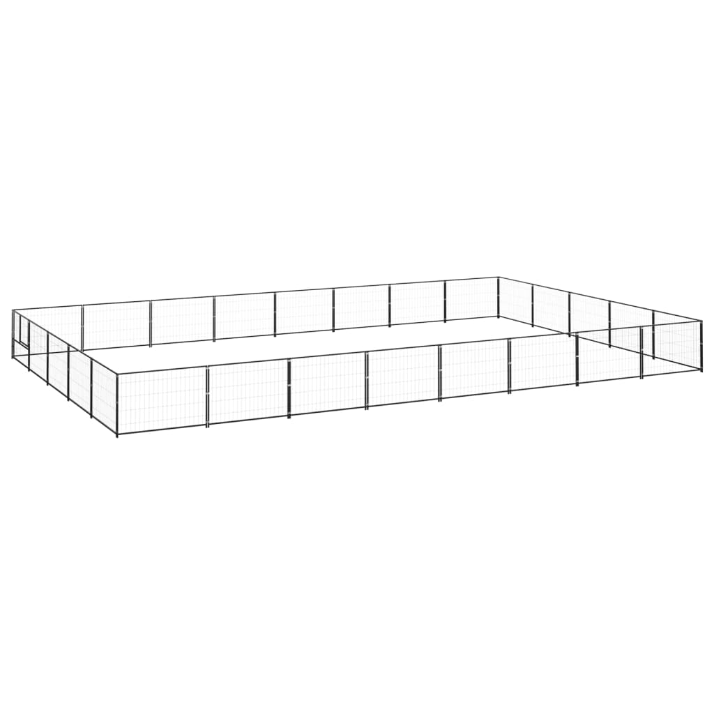 Hundezwinger Schwarz 40 m² Stahl