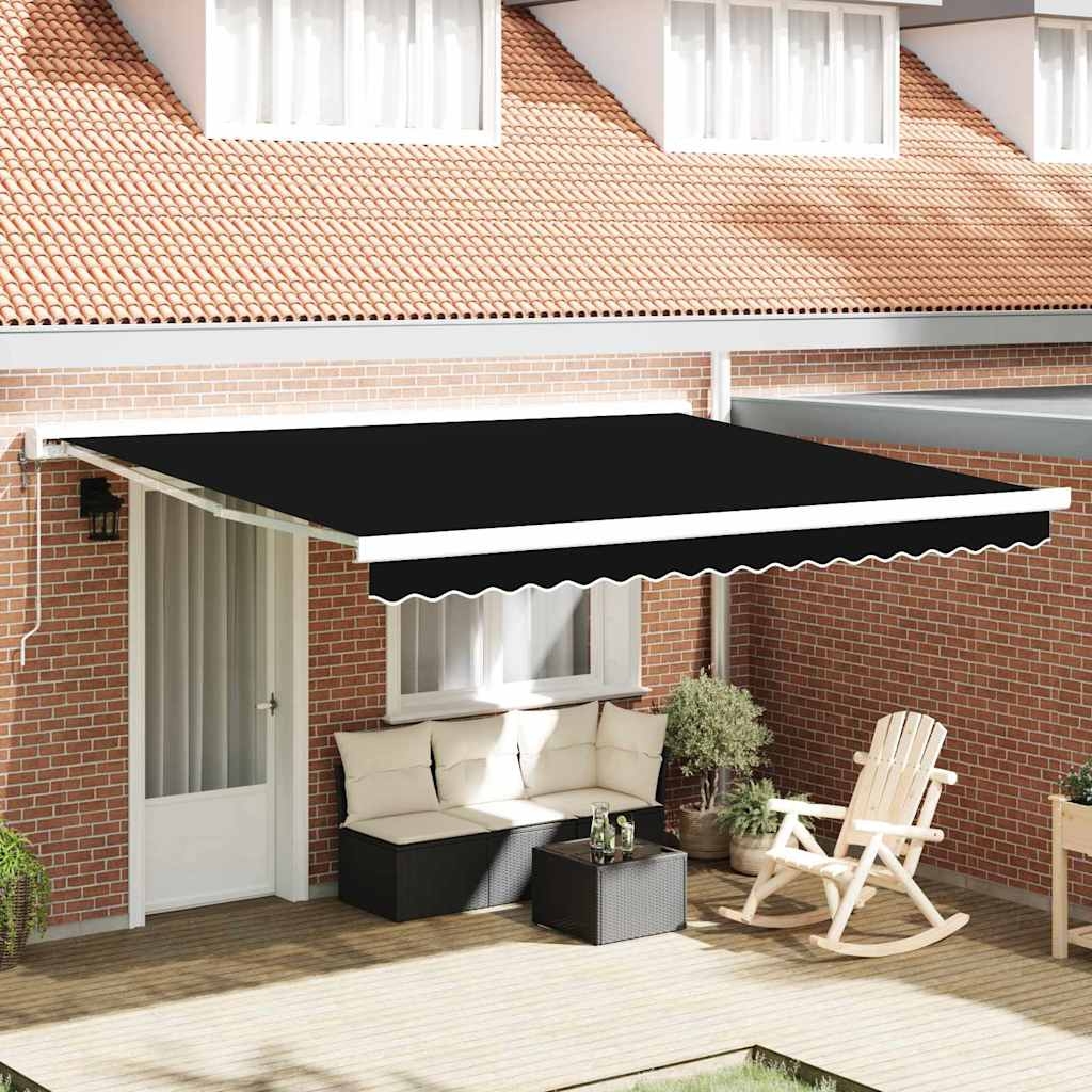 Automatische Markise Schwarz 400x300 cm