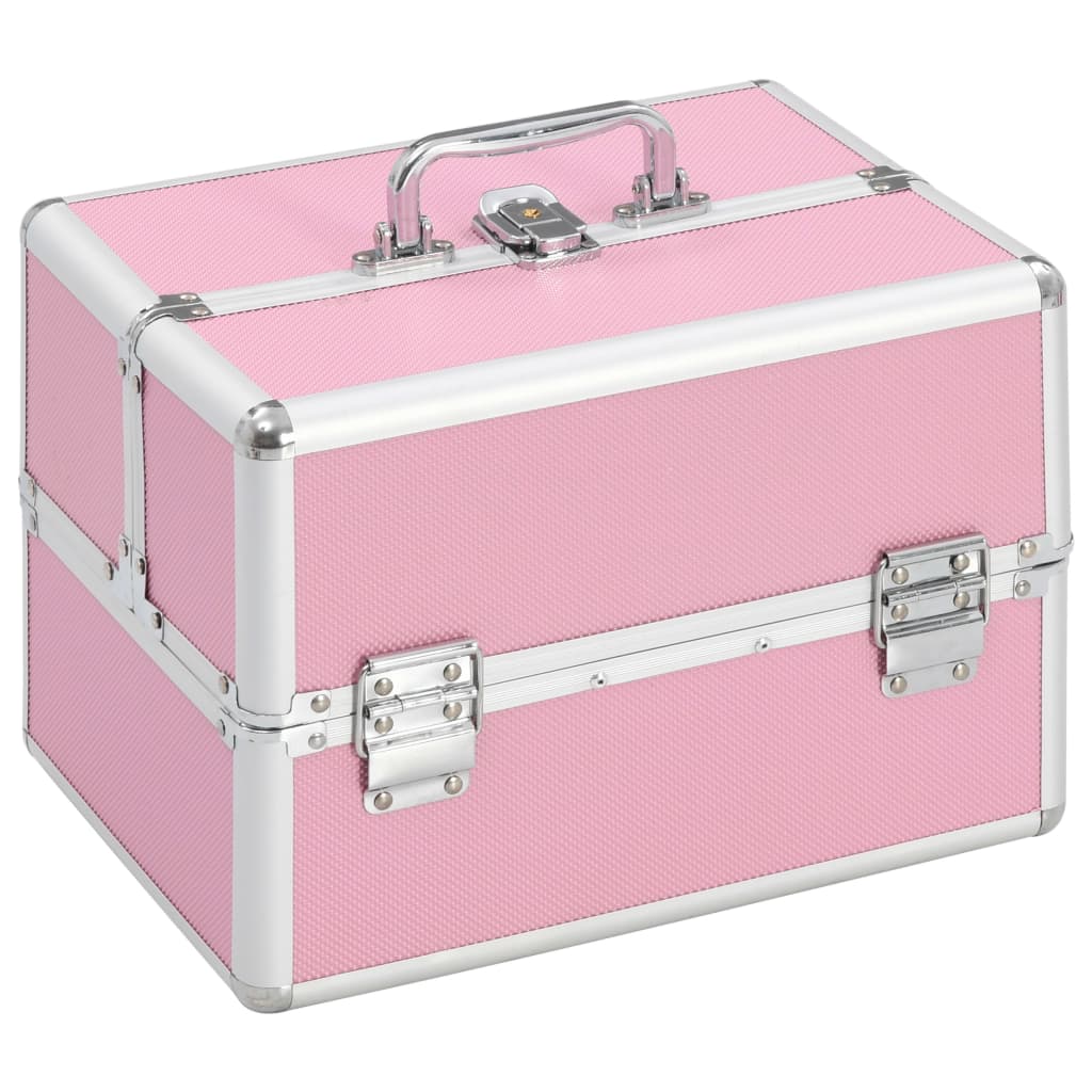 Kosmetikkoffer 22x30x21 cm Rosa Aluminium Kosmetikkoffer 22x30x21 cm Rosa Aluminium