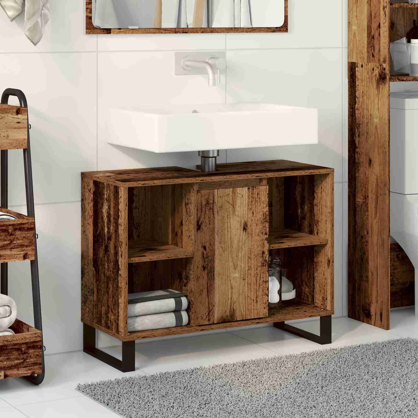 Badezimmer-Waschtisch Altes Holz Spanplatte Mittel