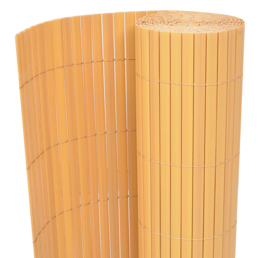 Gartenzaun Doppelseitig PVC 90×500 cm Gelb Gartenzaun Doppelseitig PVC 90×500 cm Gelb