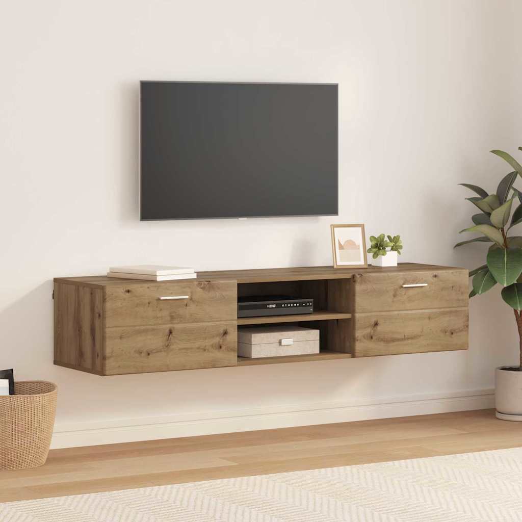 TV-Schränk Eiche handwerklich 150 x 39 x 30 cm Holzwerkstoff
