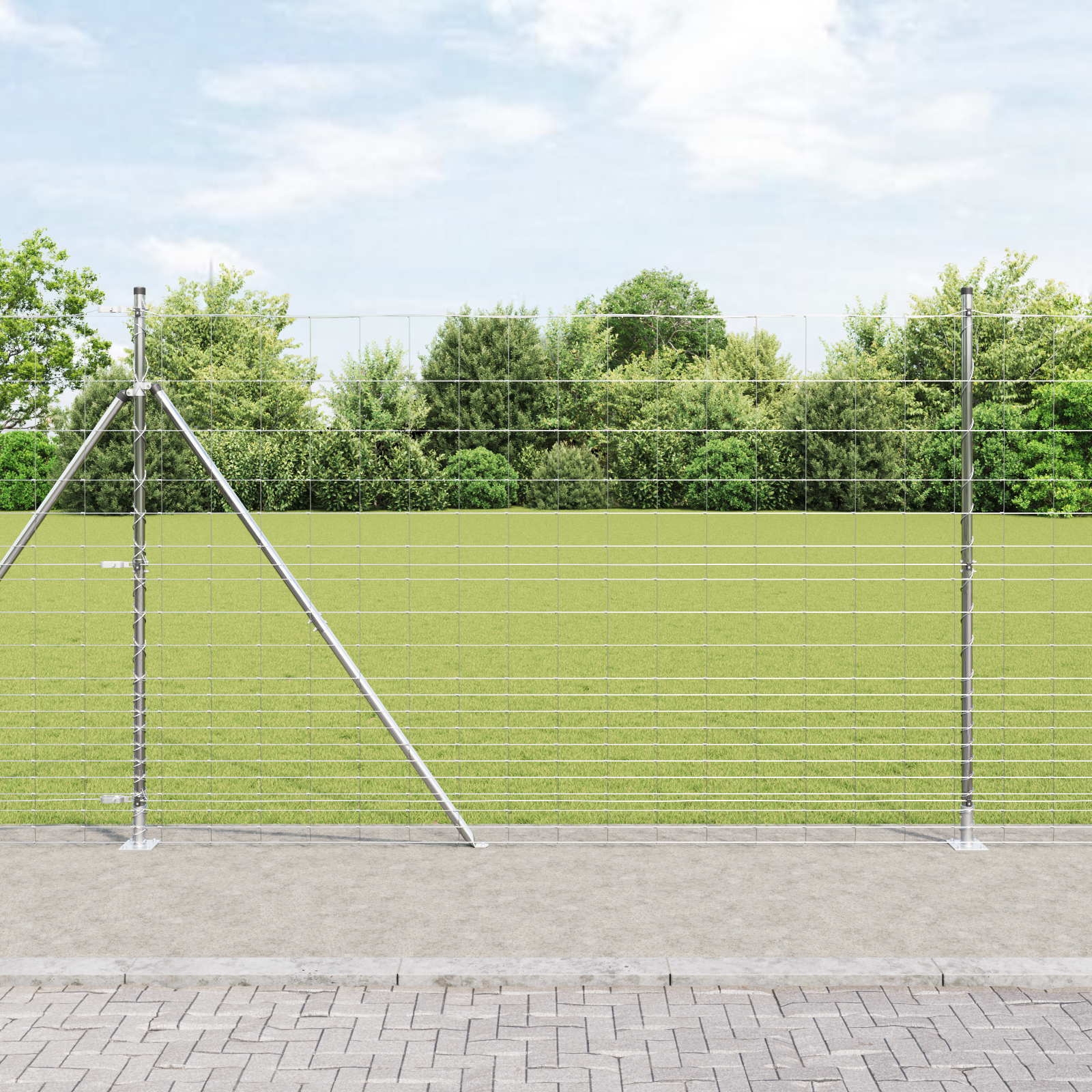 Feldzaun 1,6x25 m Verzinkter Stahl