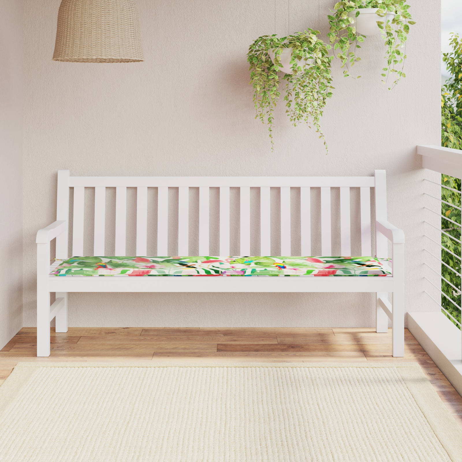 Gartenbank-Auflage Mehrfarbig 180x50x4 cm Oxford-Gewebe