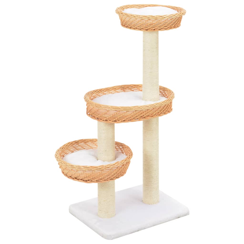 Katzen-Kratzbaum Sisal Natürliches Weidenholz Katzen-Kratzbaum Sisal Natürliches Weidenholz