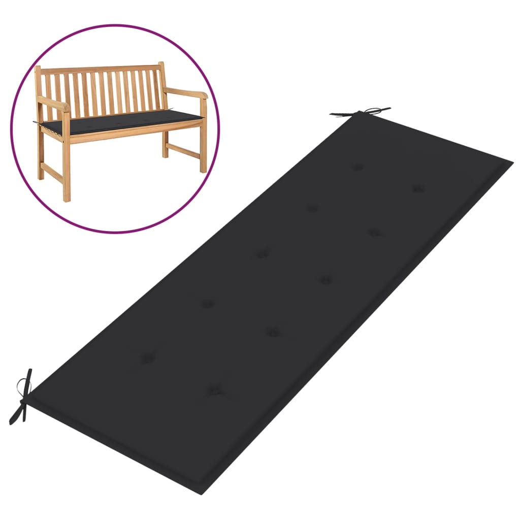 Gartenbank-Auflage Anthrazit 150x50x3 cm Oxford-Gewebe