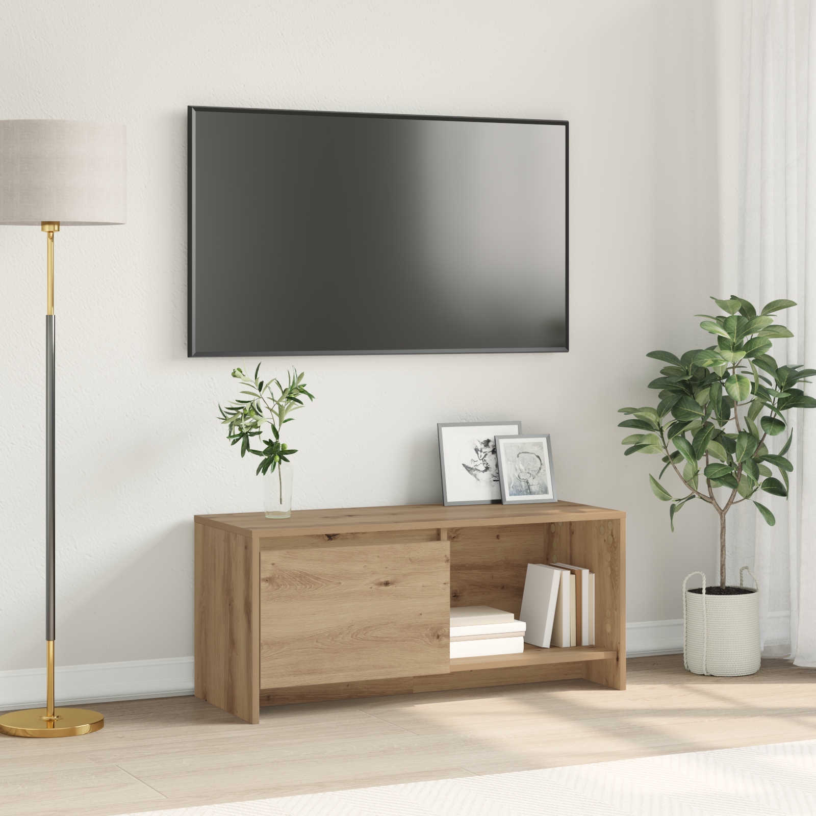 TV-Ständer Eiche handwerklich Holzwerkstoff