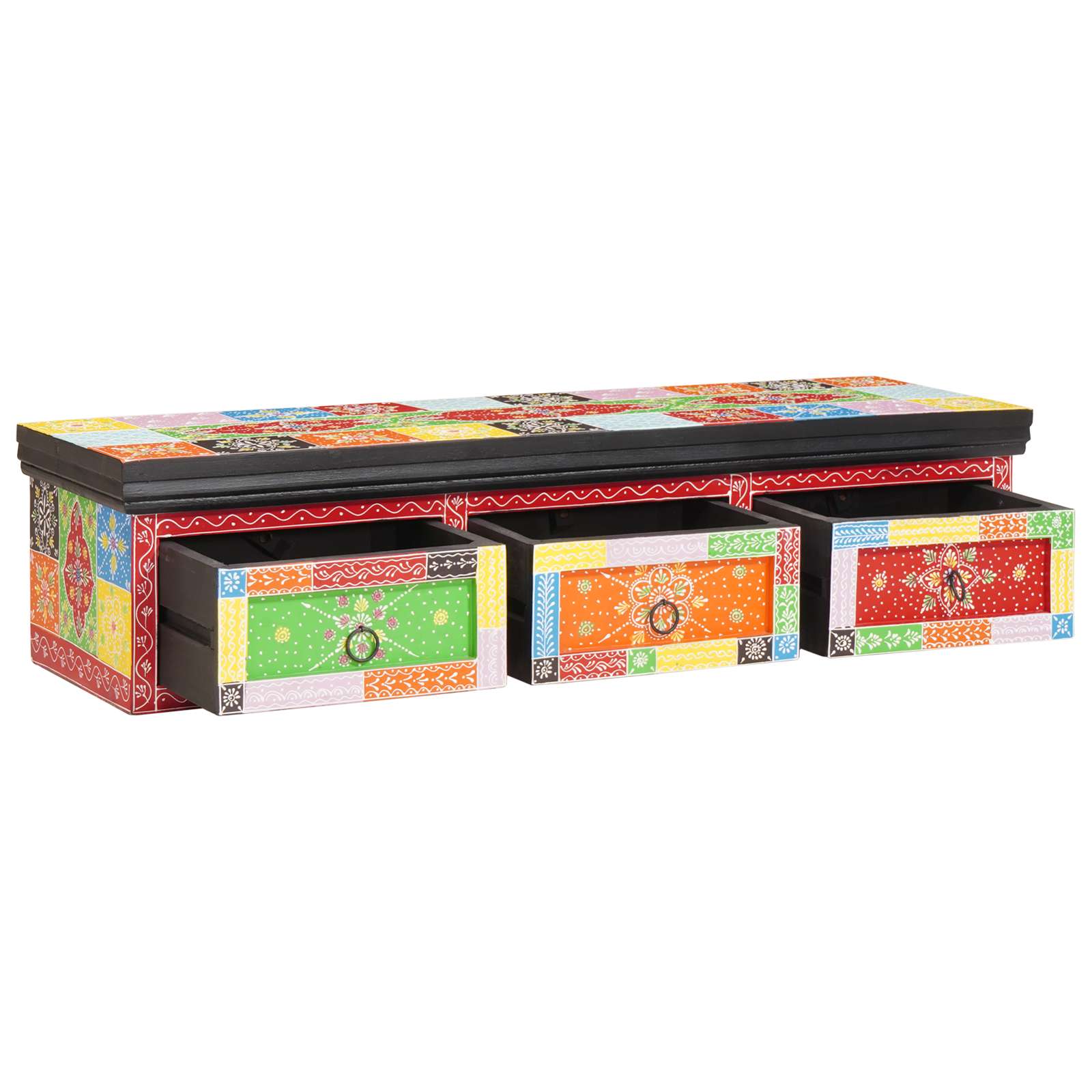 WandTV-Schrank 100x30x24 cm Massivholz Rohes Mango