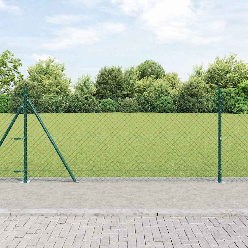 Zaunpfostenset Silber 1 x 25 m Verzinkter Stahl