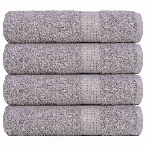 Handtücher 4 Stk. Grau 50x100 cm 360 g/m² 100% Baumwolle