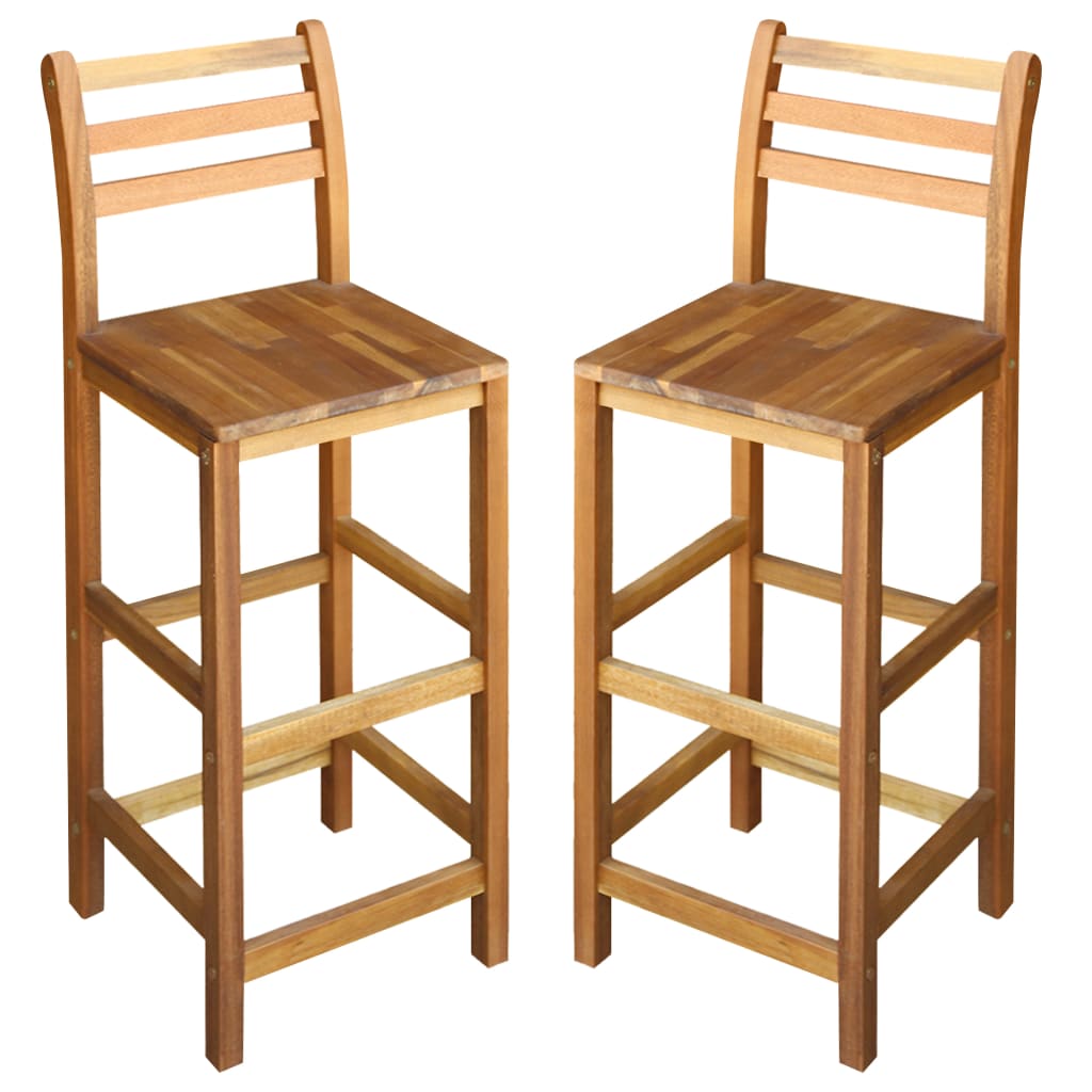 Barhocker 2 Stk. Massivholz Akazie Barhocker 2 Stk. Massivholz Akazie