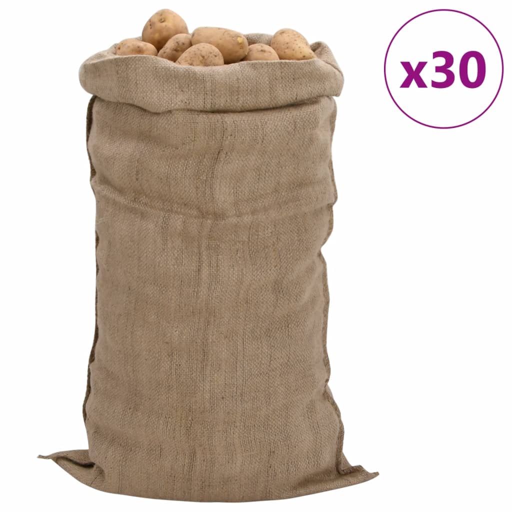 Jutesäcke 30 Stk. 65x135 cm 100% Jute 340 g/m² Jutesäcke 30 Stk. 65x135 cm 100% Jute 340 g/m²