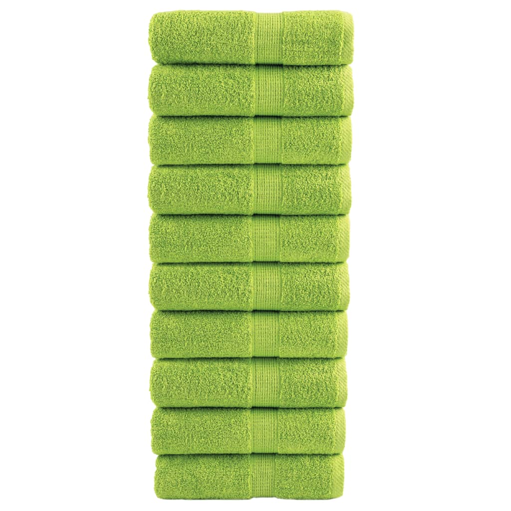 Premium-Waschlappen 10 Stk Apfelgrün 30x30 cm 600g/m² Baumwolle