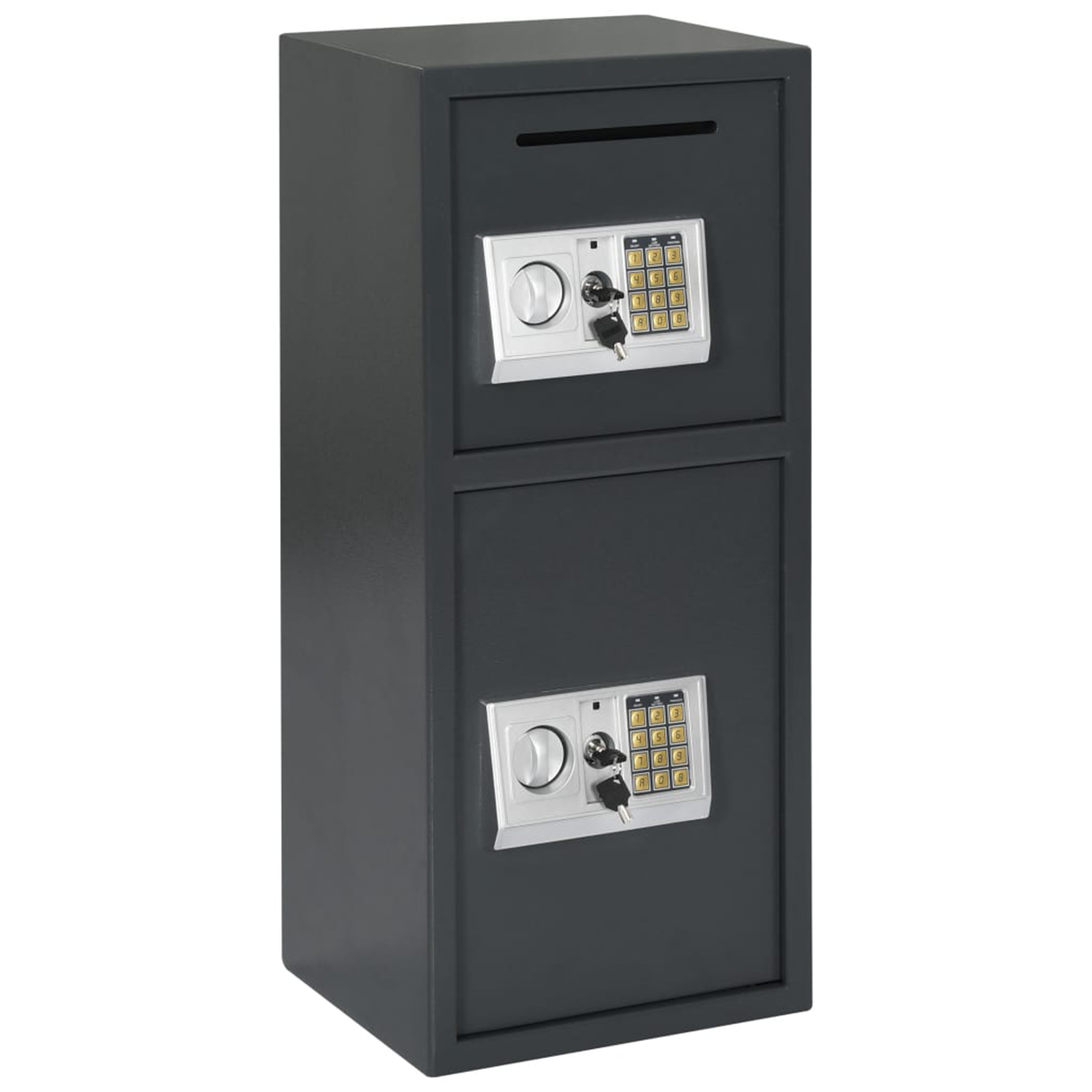 Elektronischer Digitaler Safe Dunkelgrau 35x31x80 cm Stahl