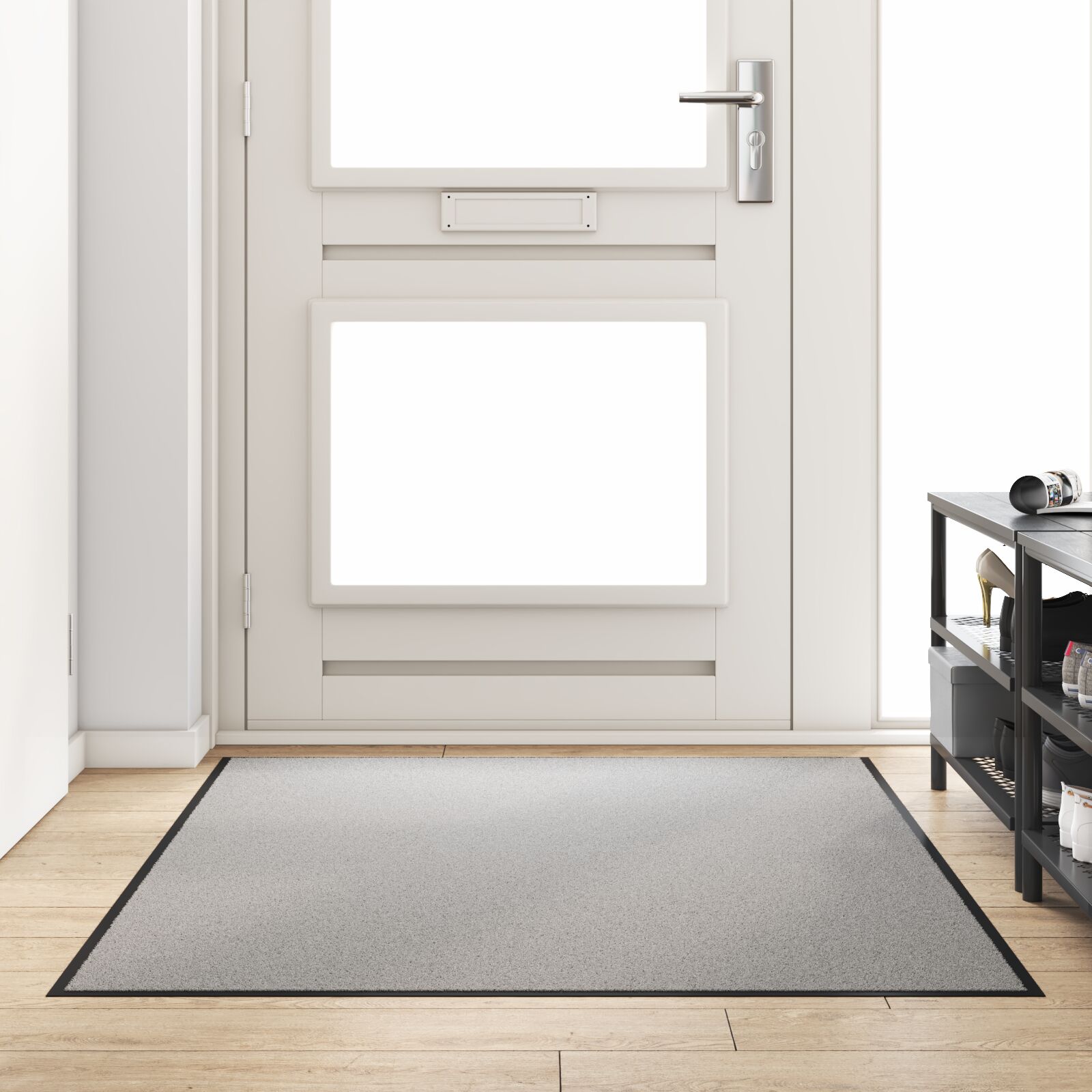 vidaXL Türmatte rechteckig grau 120x180 cm