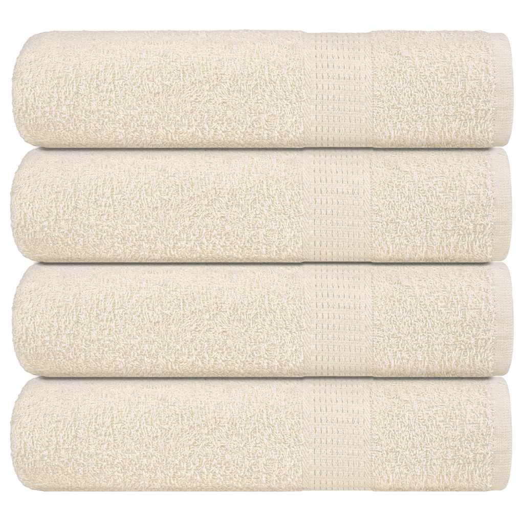 Duschtücher 4 Stk. Creme 70x140 cm 360 g/m² 100% Baumwolle