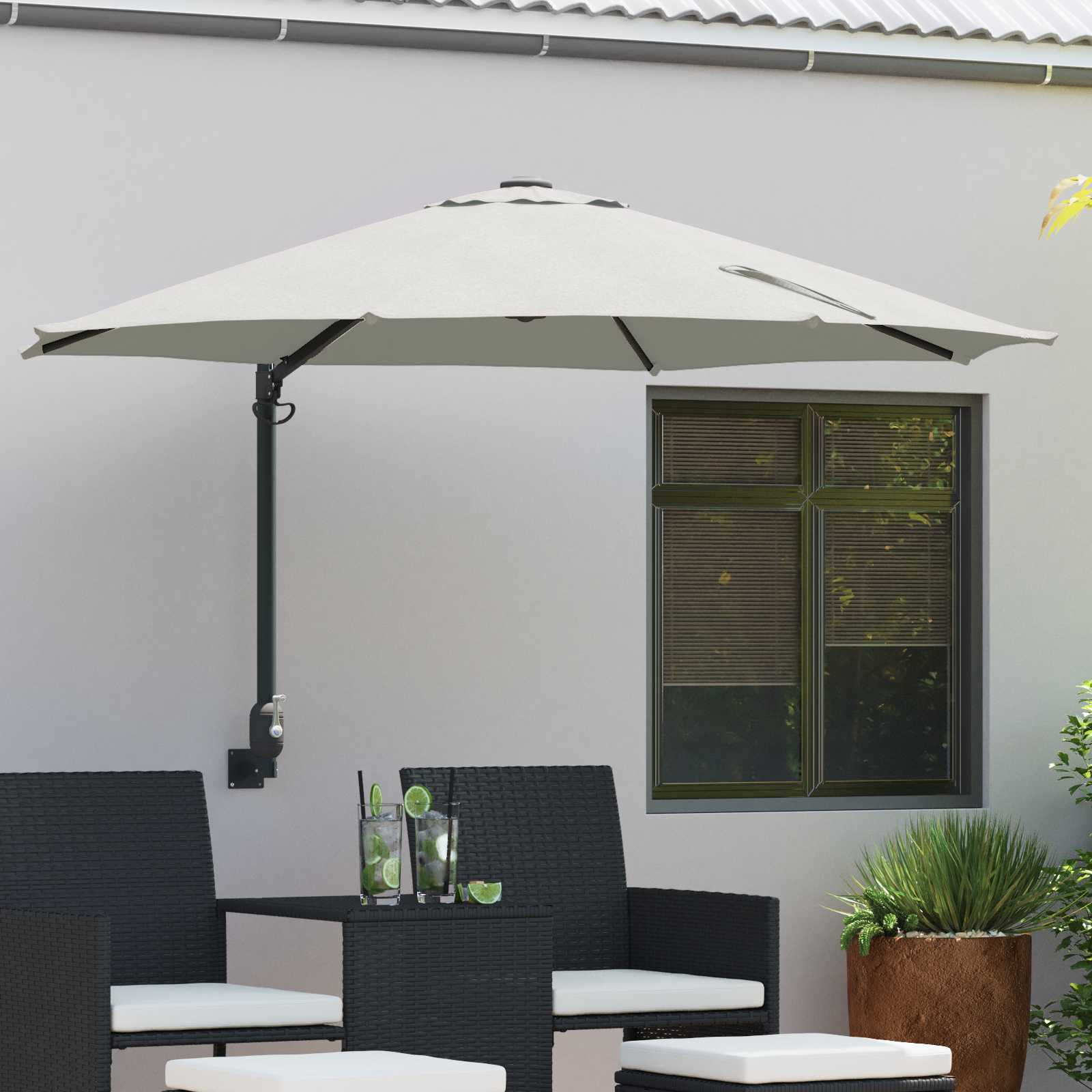 Freischwingender Schirm Sand Polyester, Aluminium Groß