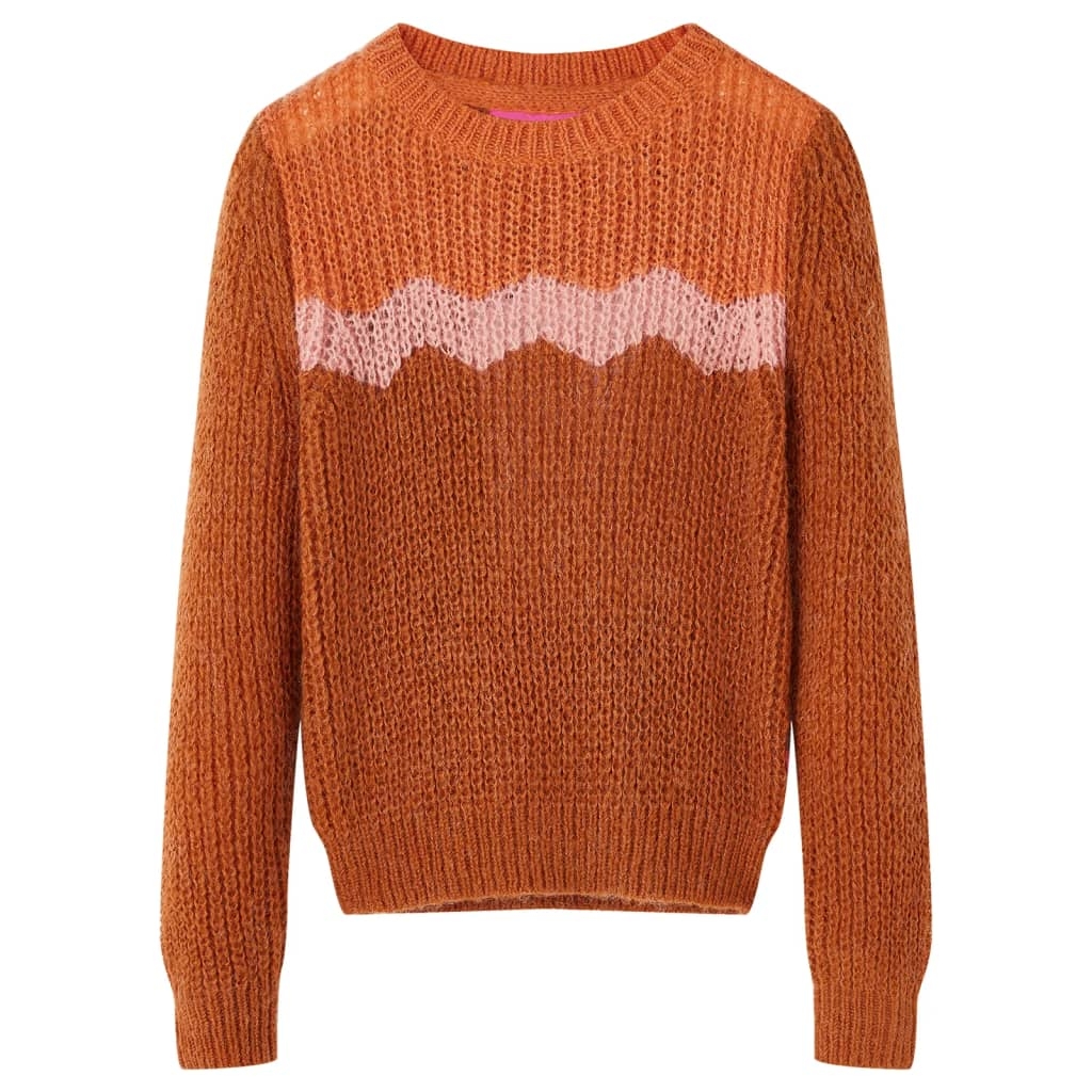 Kinderpullover Gestrickt Cognac 140 Kinderpullover Gestrickt Cognac 140