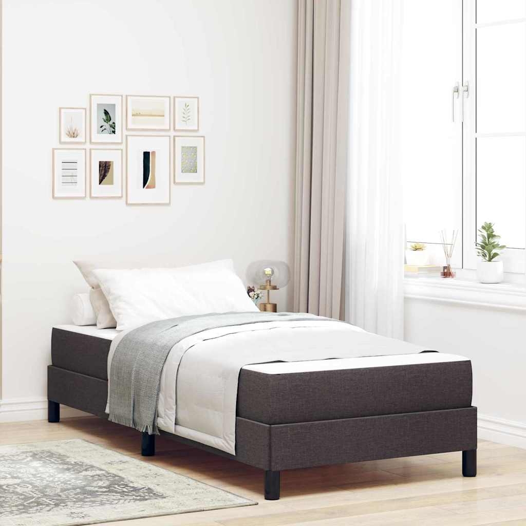 Boxspringbett Sonstiges Dunkelbraun 100 x 200 cm Stoff