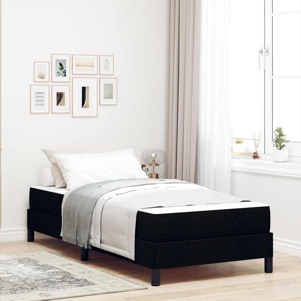 Boxspringbett Sonstiges Schwarz 80 x 200 cm Stoff
