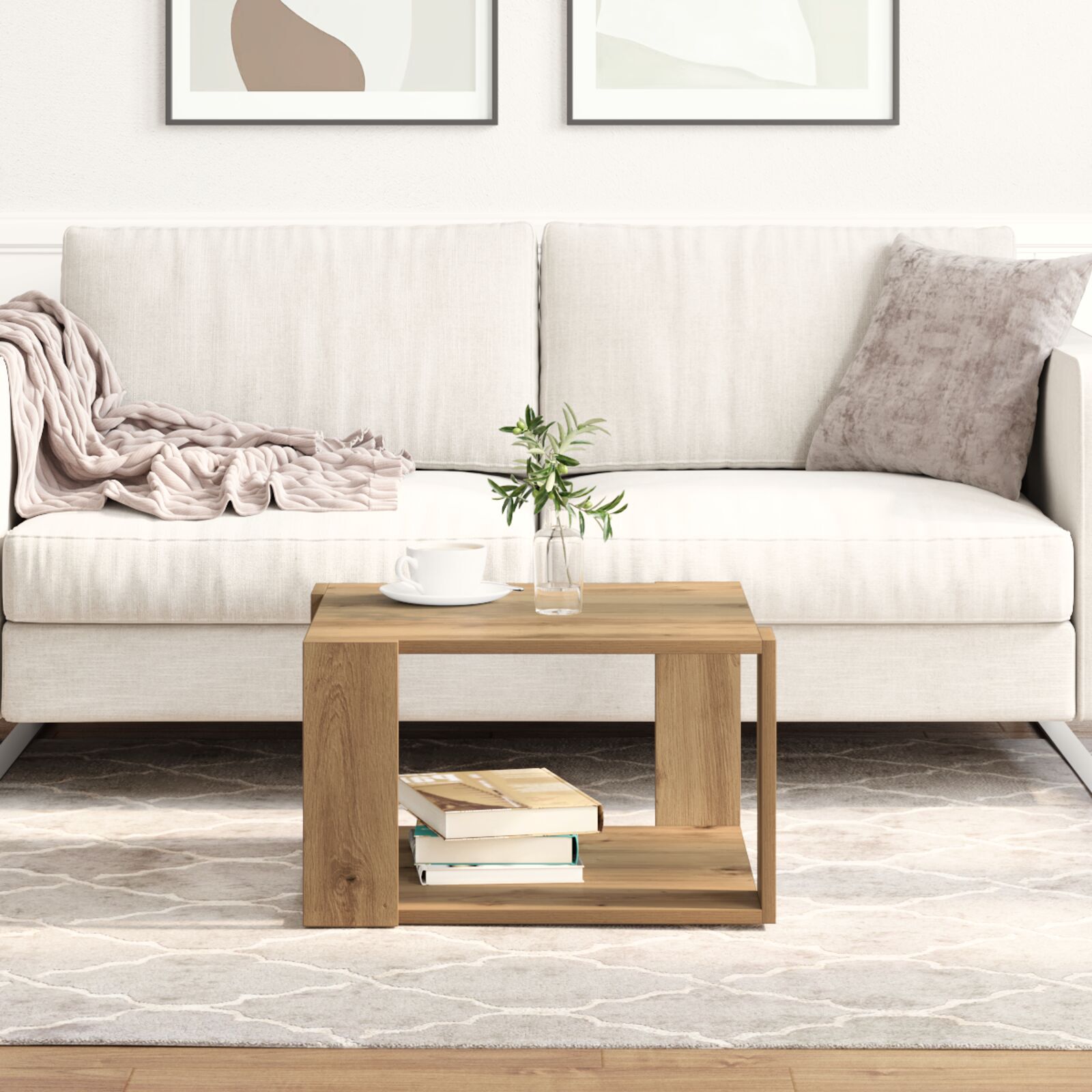 Couchtisch Eiche Artisan 51,5x51,5x30 cm