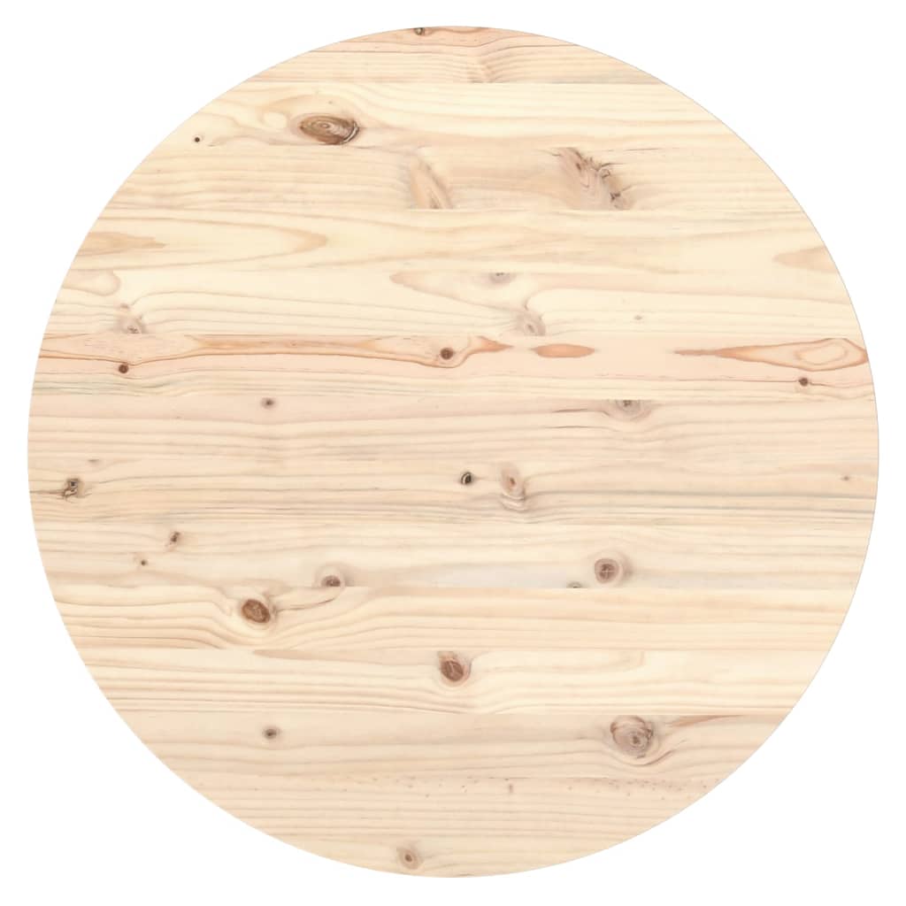 Tischplatte Ø90x2,5 cm Massivholz Kiefer