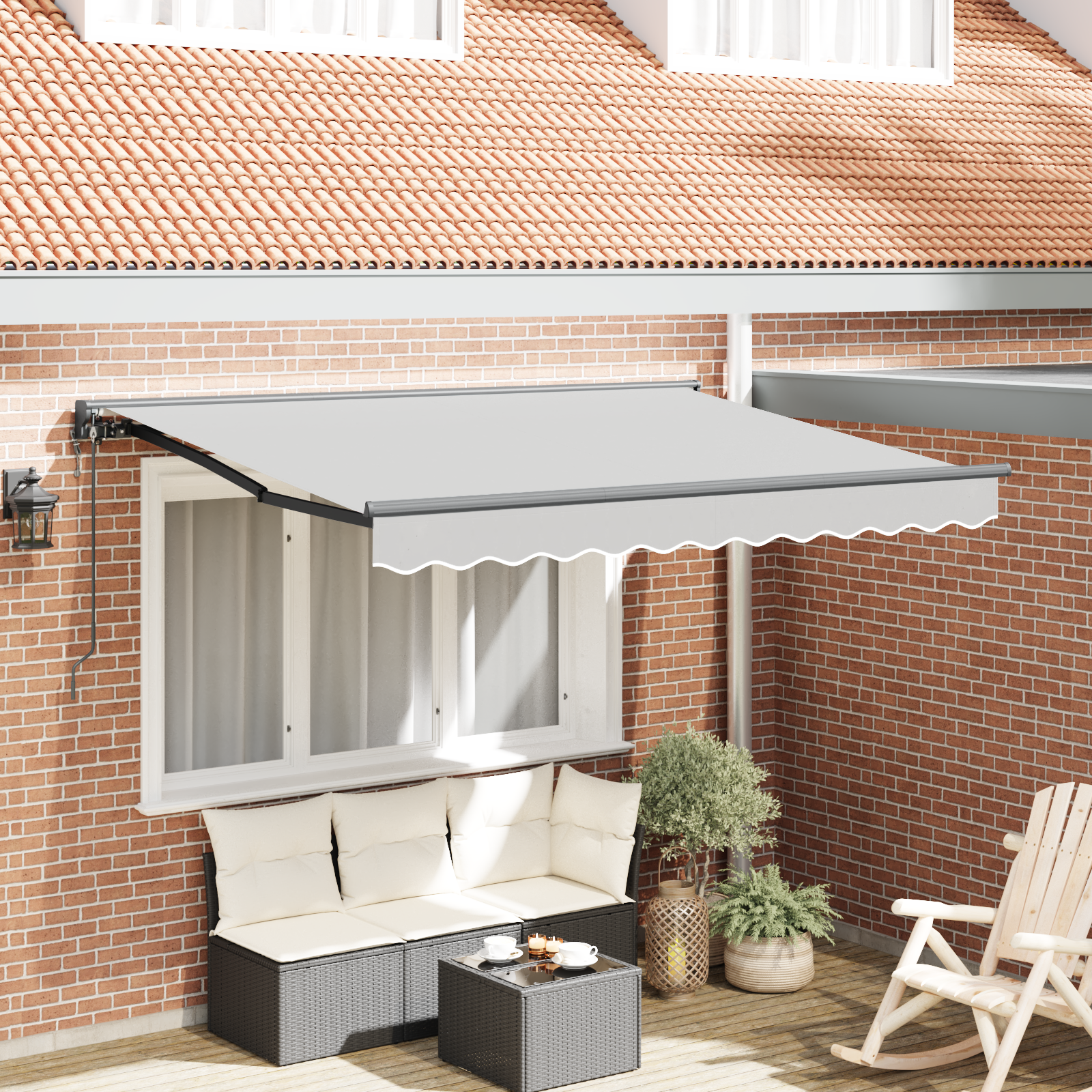 elektrischer Markisenrahmen Rückziehbar 3x2 cm Metall