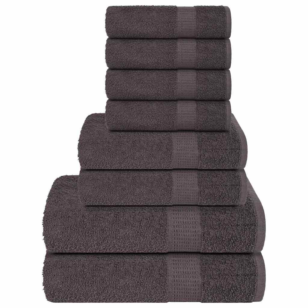 8-tlg. Handtuch-Set Anthrazit 360 g/m² 100% Baumwolle