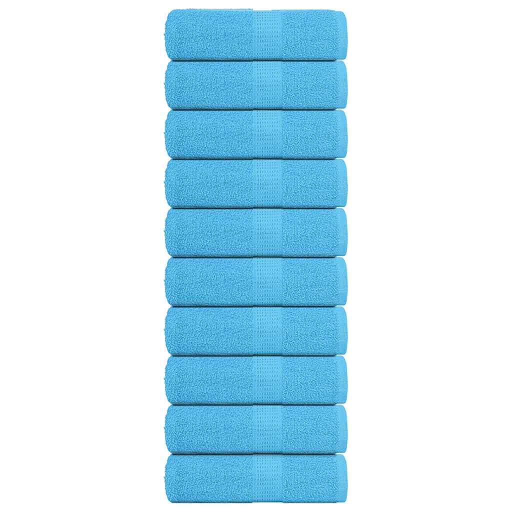 Seiftücher 10 Stk. Türkis 30x30 cm 360 g/m² 100% Baumwolle