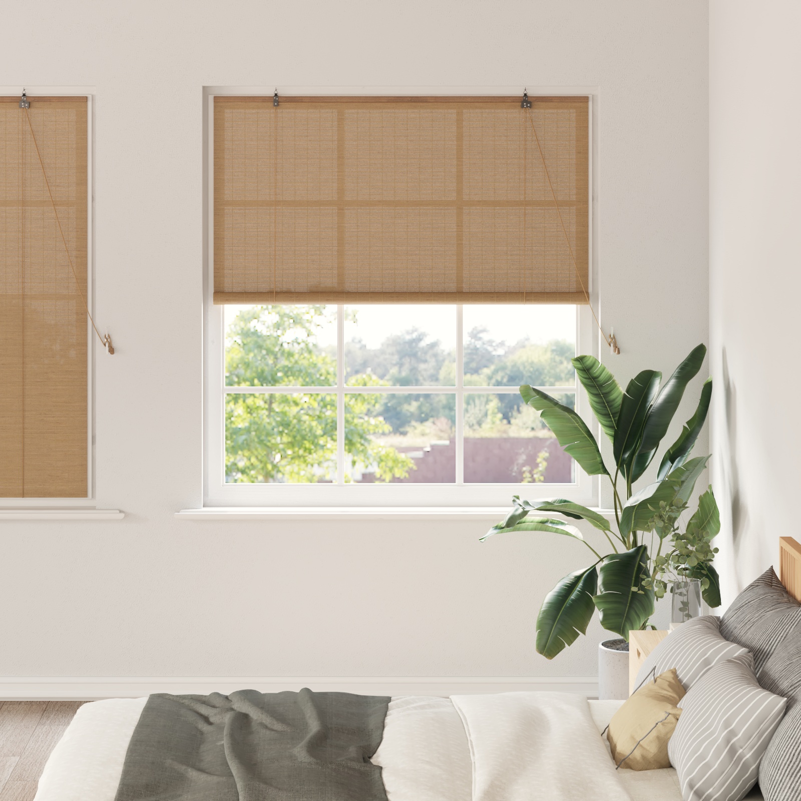 Fensterjalousien und -schattierungen Hellbraun 140 x 160 cm