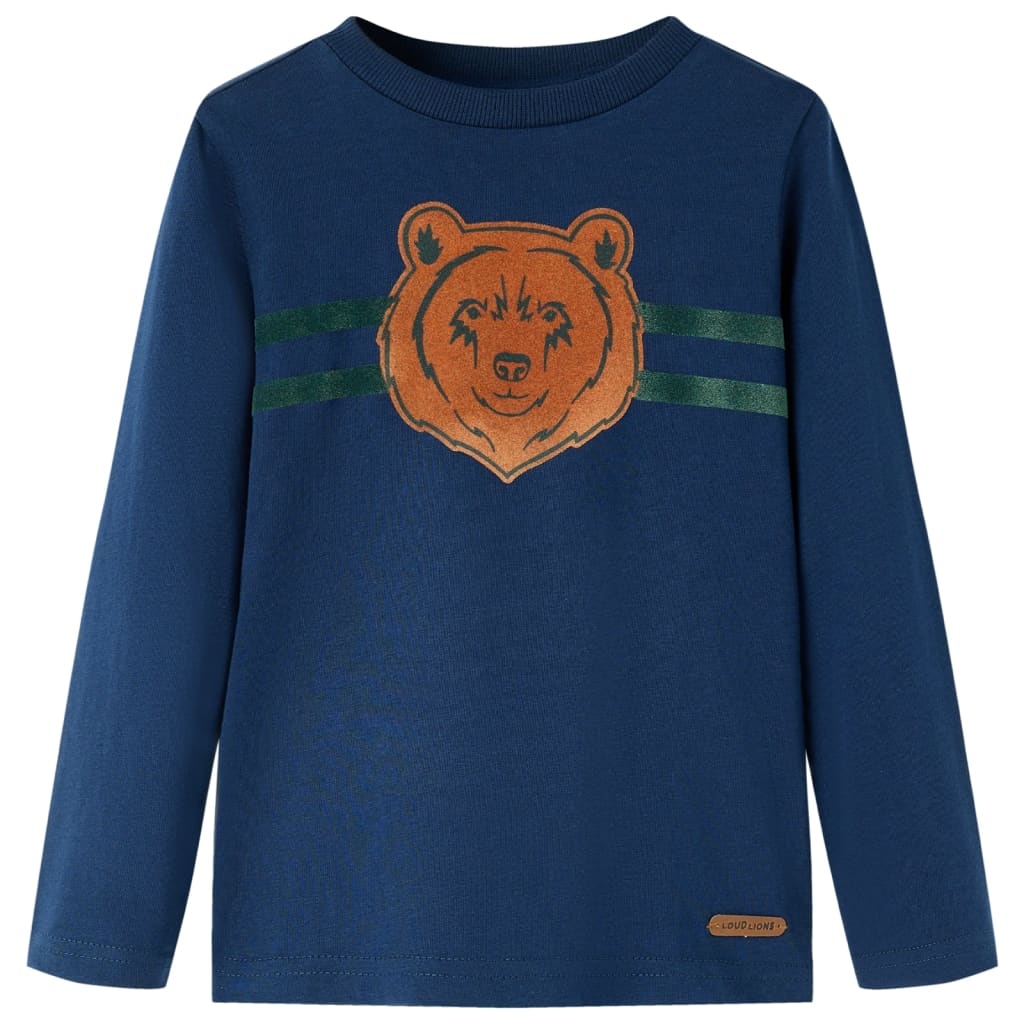 Kinder-Langarmshirt Marineblau 104 Kinder-Langarmshirt Marineblau 104