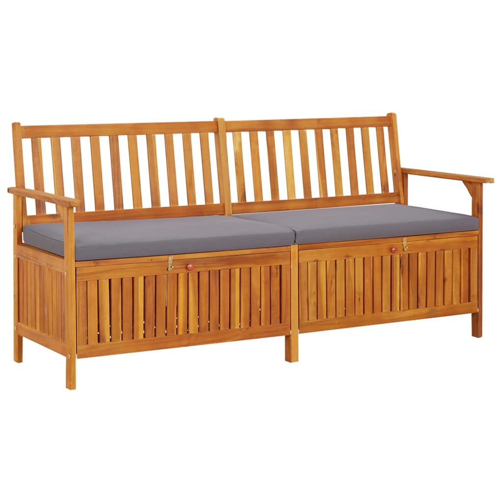 Truhenbank mit Kissen 170 cm Massivholz Akazie Truhenbank mit Kissen 170 cm Massivholz Akazie