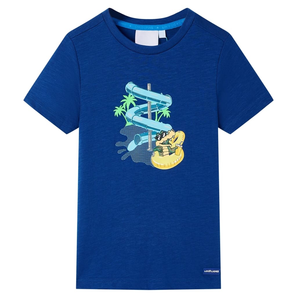 Kinder-T-Shirt Dunkelblau 140