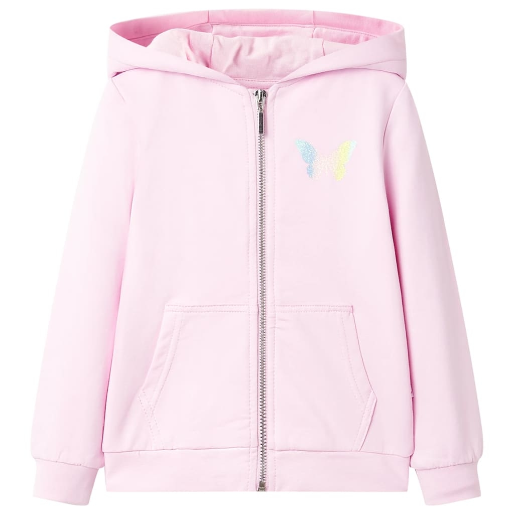 Kinder-Kapuzenpullover Hellrosa 104